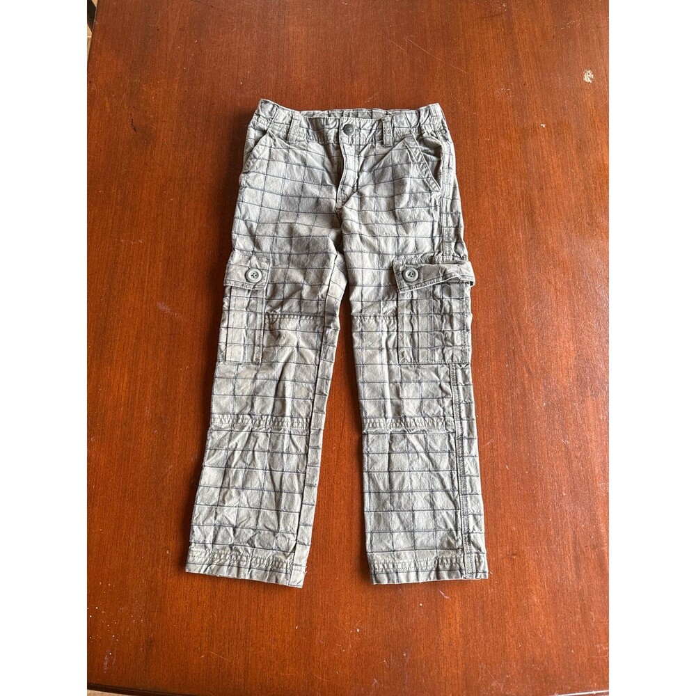 TEA COLLECTION STITCH PLAID BOYS CARGO PANTS